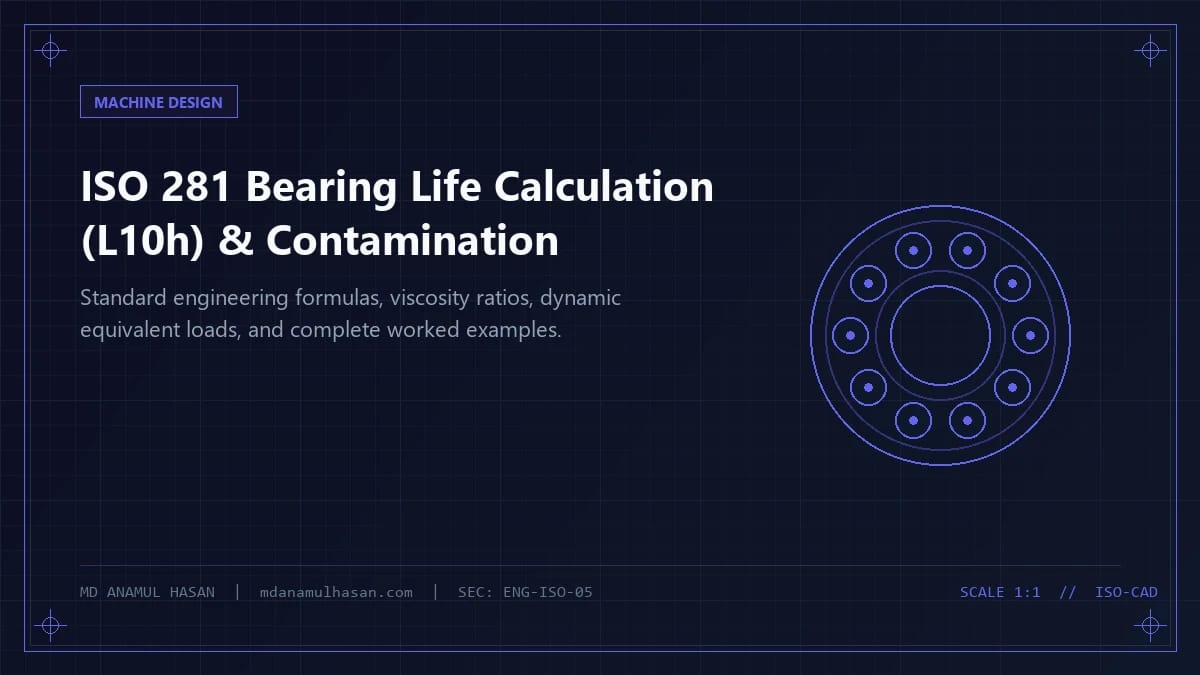 ISO 281 Bearing Life Calculation (L10h): Formulas, Contamination Factors, and Worked Example