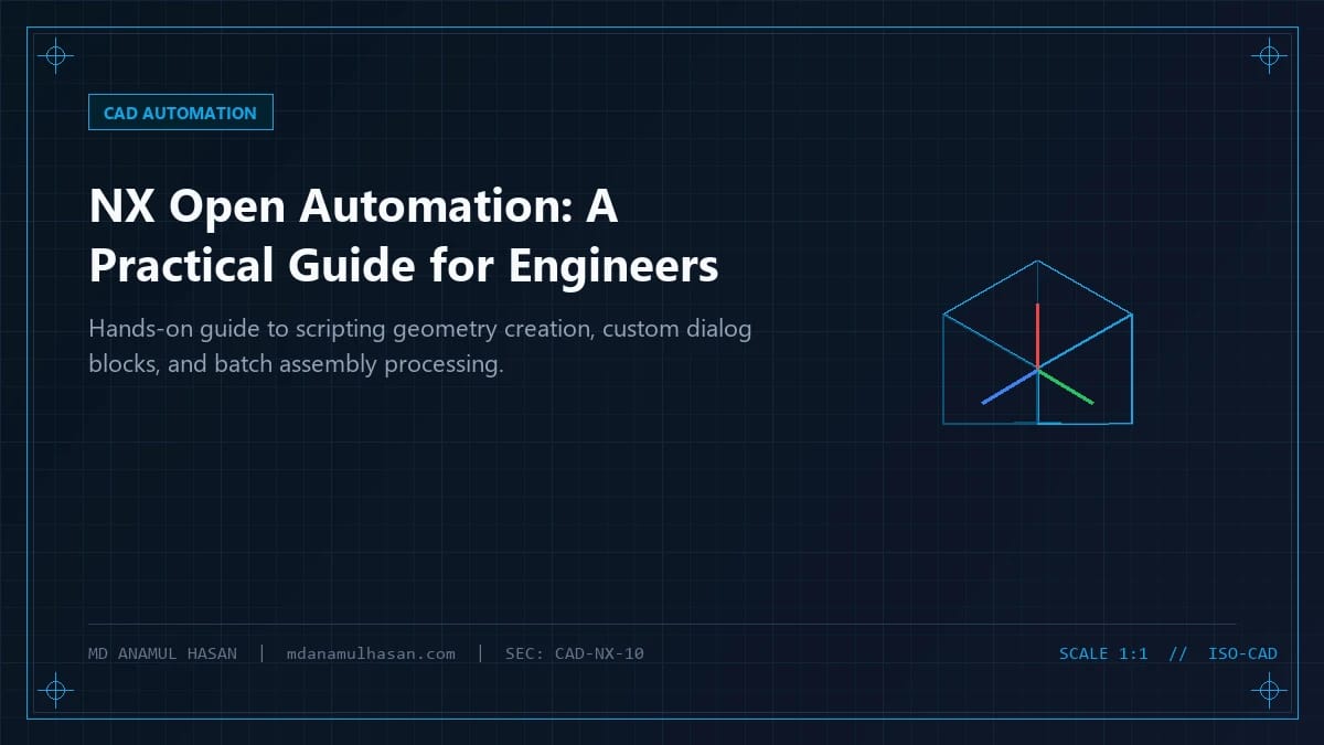 NX Open Automation: A Beginner's Guide for Mechanical Engineers
