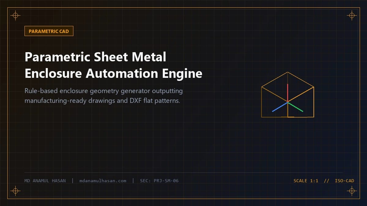 Parametric Sheet Metal Enclosure Automation Engine