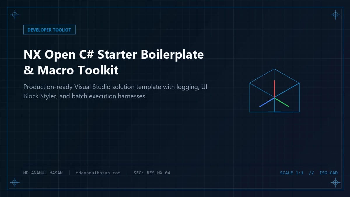 NX Open C# Starter Boilerplate & Macro Toolkit