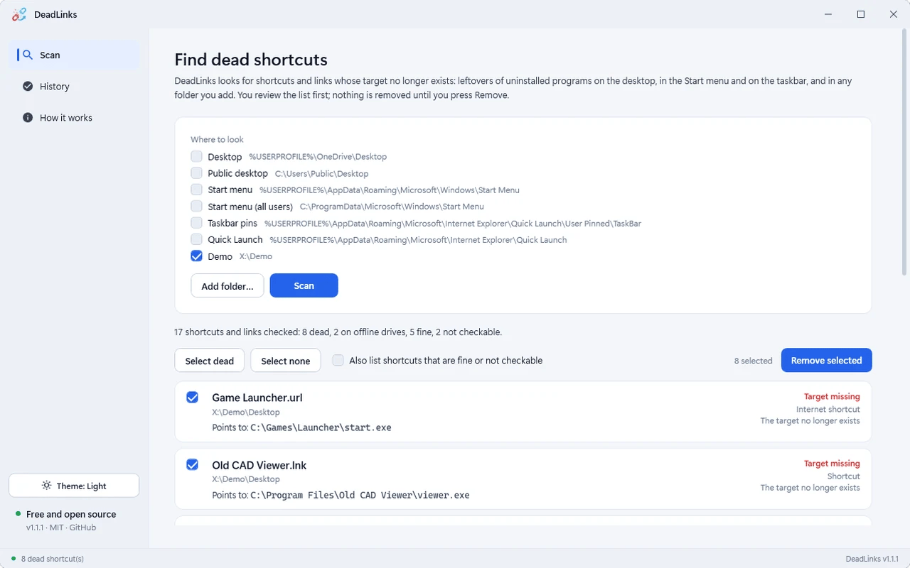 DeadLinks screenshot