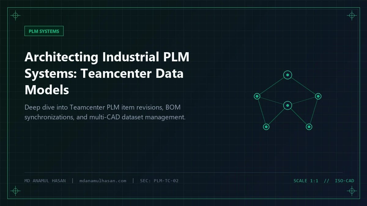 Architecting Industrial PLM Systems: Teamcenter Data Models & CAD Connectors