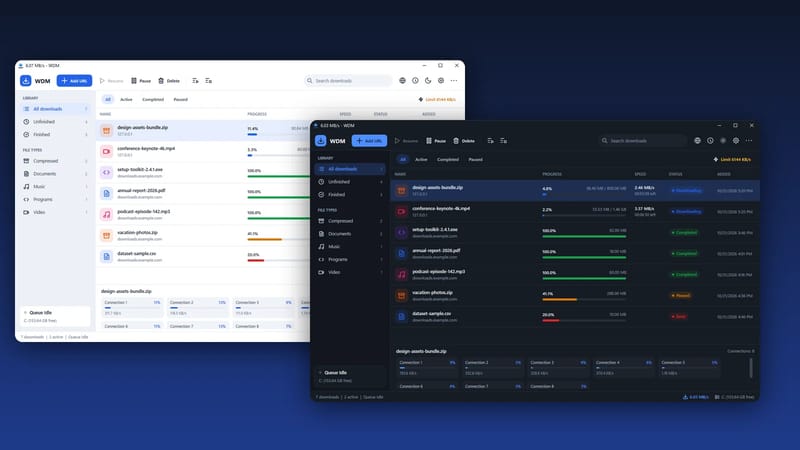 WDM — Free Open-Source Download Manager for Windows