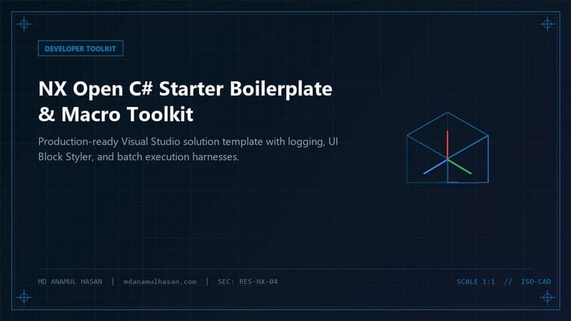 NX Open C# Starter Boilerplate & Macro Toolkit